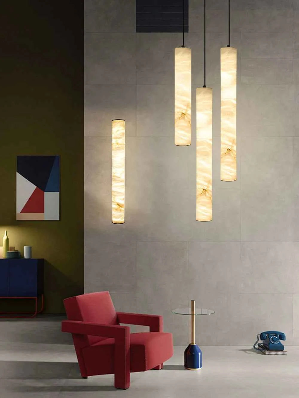 Suspension Luminaire Lampen Dinning Room Pendant Light 2025 Trendy Natural Marble Hanging Lamps LED Alabaster Chandelier