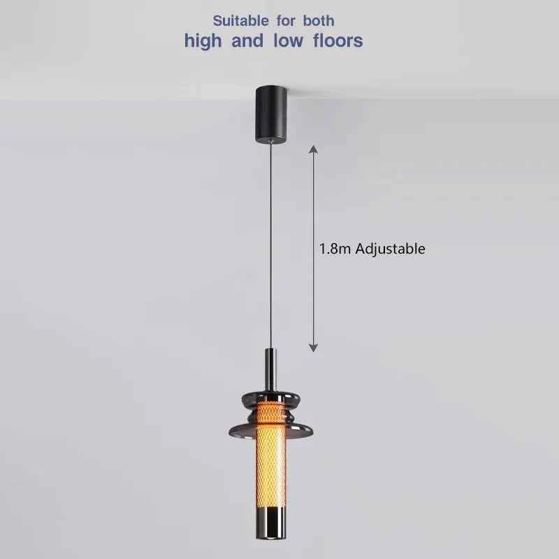 Minimalist LED Suspended Pendant Lamps for Dinning Room Kitchen Adjustable line Chandelier Lighting Fixtures for Restaurant