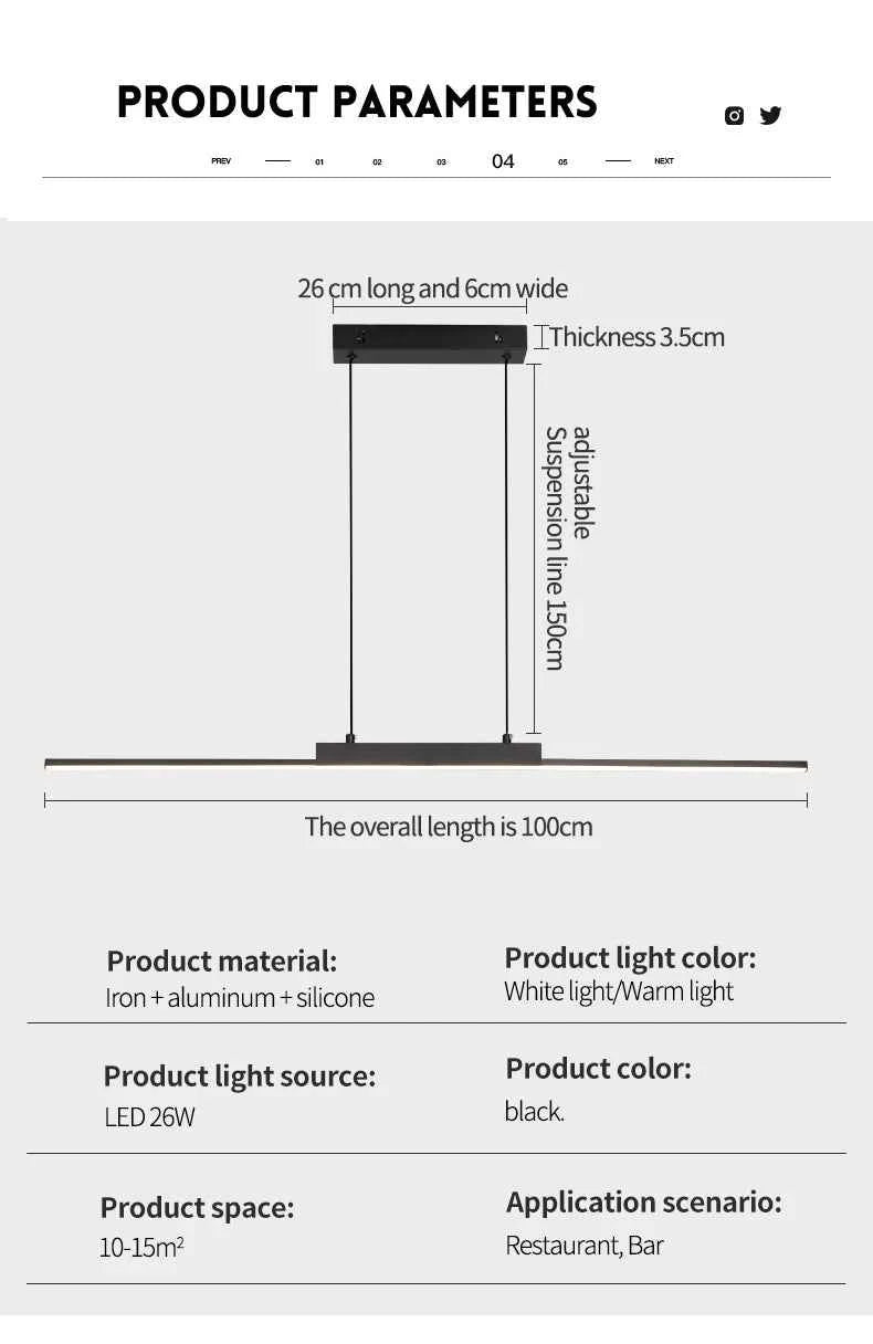 Pendant Lights Modern Simple Dining Room Lights For Kitchen Long Chandelier Living Room Pendant Lamp Home Decoration Lighting