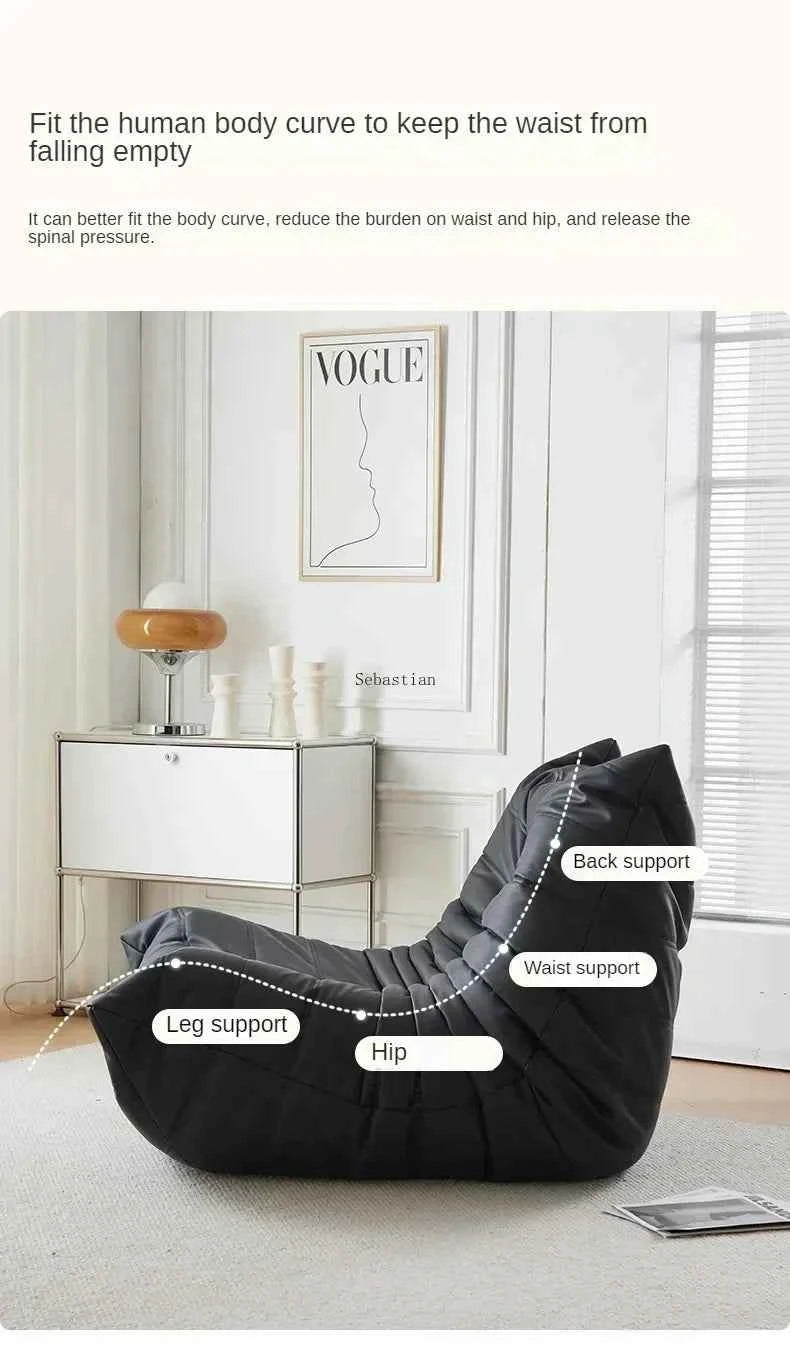 Caterpillar Velvet Sofa - Comfortable Lounge Chair for Small House Living Room, Bedroom, Store, and Balcony