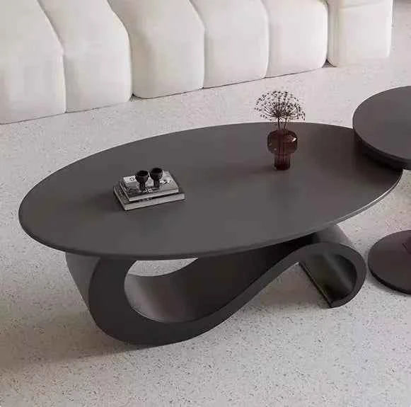 Mid Century Retro Coffee Table Beauty Luxury Oval Nordic Coffee Table Aesthetic Classic Table Basse De Salon Home Furniture