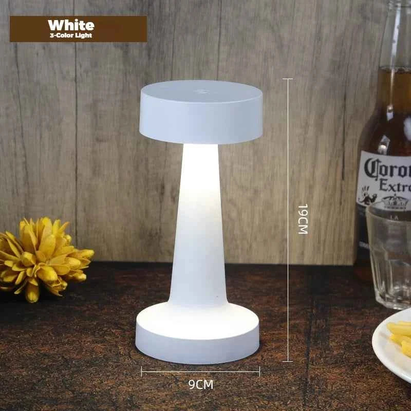 3-Color Light Retro Table Lamp Touch Decor for Bar Coffee Table Restaurant Decor Light Desk LED Rechargeable Night Lights