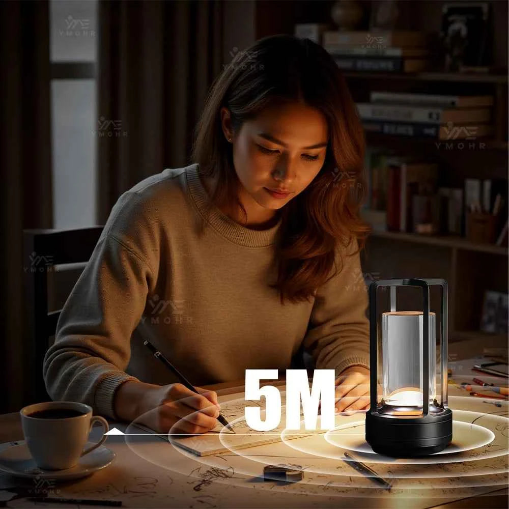 16 Modes Table Lamp LED Rechargeable Dimmable Mood Light Crystal Candle Room Decoration Portable Night Lights For Home Bar Gift