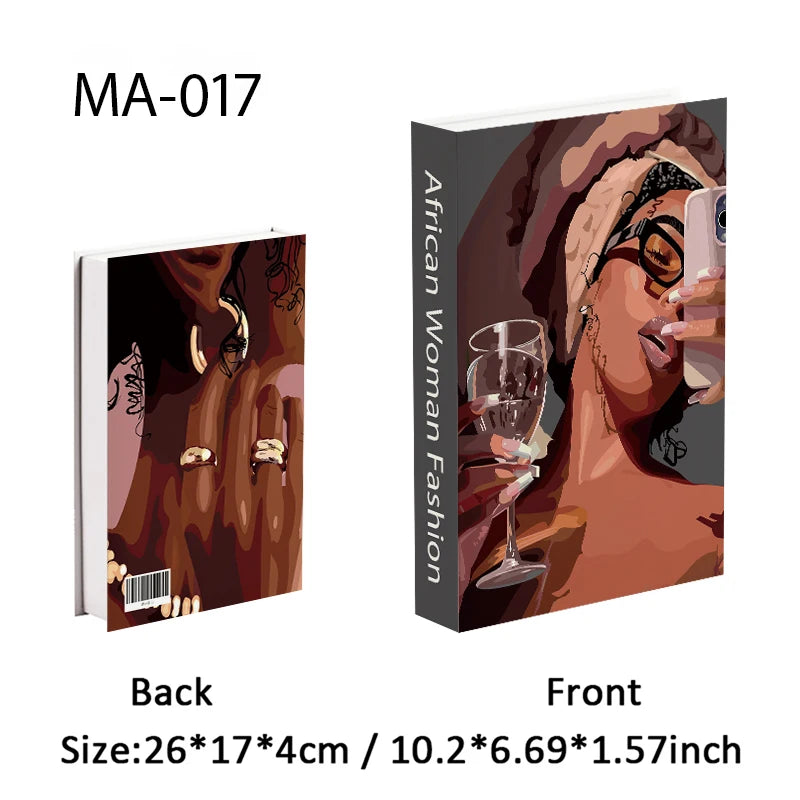 Luxury Openable Fake Books Box Decoration Fashion Black Women Magazine Coffee Table Book Villa Hotel Home Decor Shooting Props - The Homemakers Hub