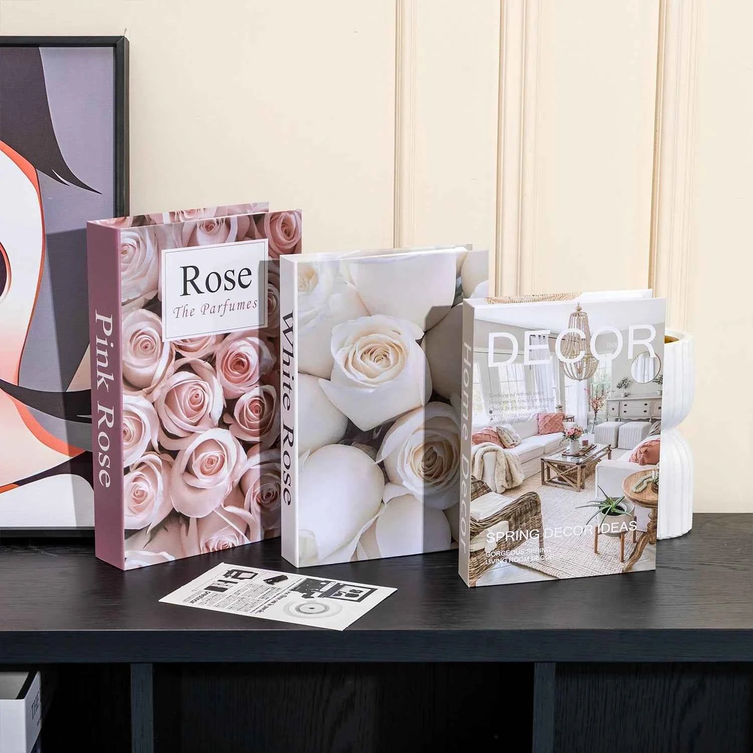 New 3Pcs/Set Multiple Size Fake Books Ornament Decorative Fake Book For Home Bookshelf Decor Living Room Coffee Table Books