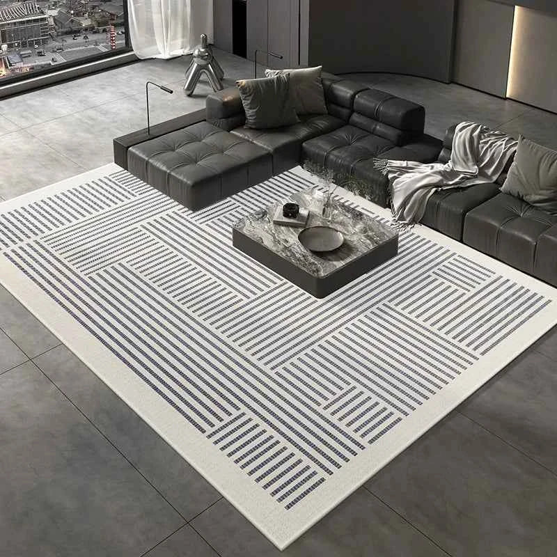 VIKAMA Luxury-Style Geometric Area Rug for Modern Bedroom Sofa Coffee Table Mat Large Area Living Room Carpet Home Decoration
