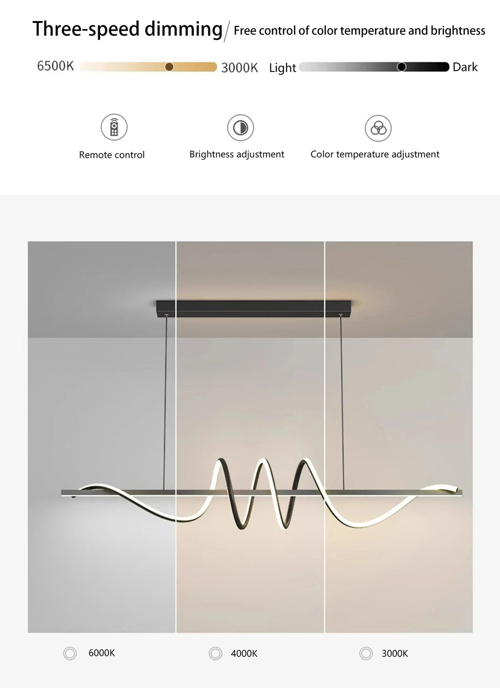 Minimalist Long Strip Restaurant Ceiling Chandelier Home Decor Bedroom Living Room Pendant Light Dining Table Bar Hanging Lamps