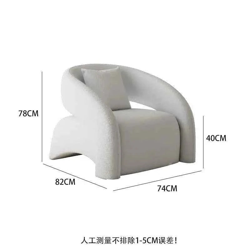 Minimalist Sofa Chair for Leisure - Curved Balcony Chair for Lazy Living Room