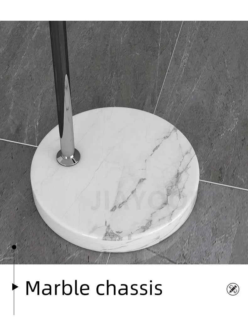 Nordic Living Room Atmosphere Floor Lamp Fishing Lamp Sofa Side Marble Standing Lamp Light Luxury LED Light Bedroom Bedside Lamp