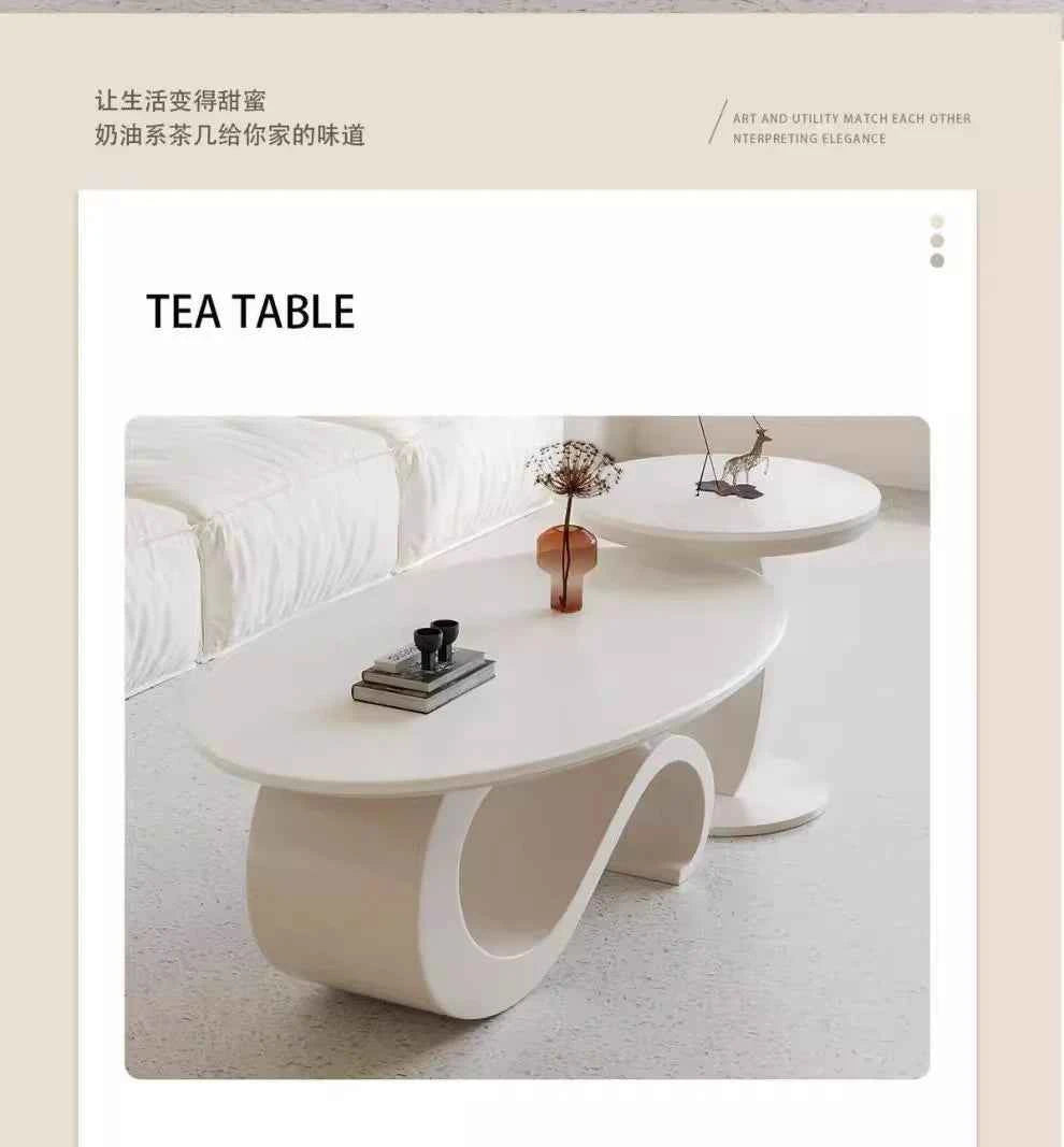 Mid Century Retro Coffee Table Beauty Luxury Oval Nordic Coffee Table Aesthetic Classic Table Basse De Salon Home Furniture