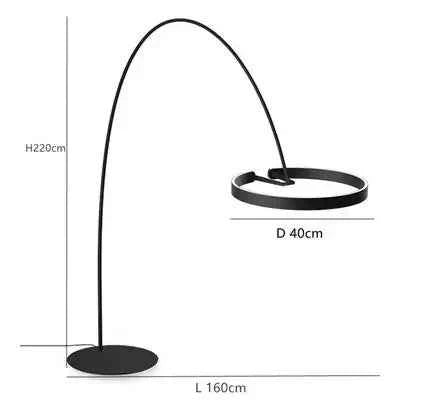 Ring Fishing Floor Lamp Room Decor Golden Long Pole Modern Simple LED Minimalist Light Luxury Designer Vertical Table Lamps