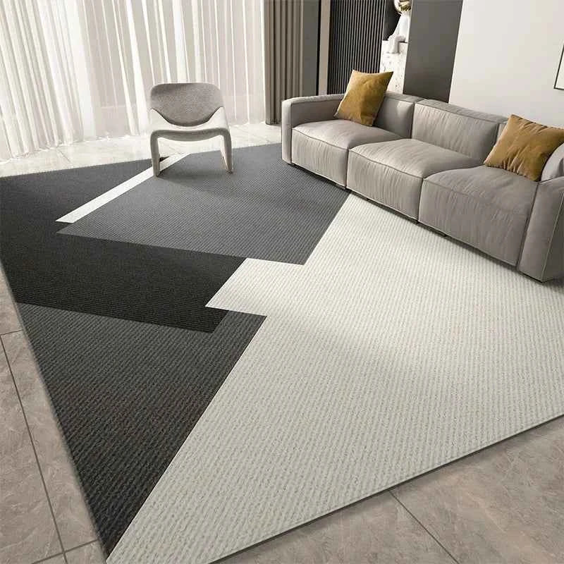VIKAMA Luxury-Style Geometric Area Rug for Modern Bedroom Sofa Coffee Table Mat Large Area Living Room Carpet Home Decoration