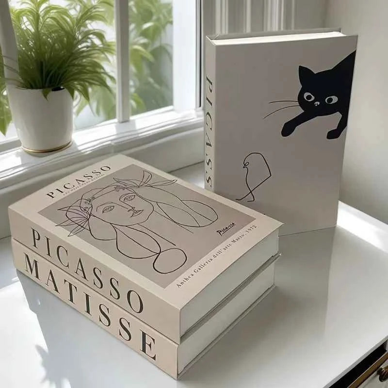 Matisse Fake Books For Decoration Luxury Decorative Books Box Abstract Coffee Table Bookshelf Bedroom Home Decor Picasso Bauhaus