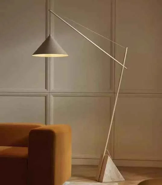 Light French Floor Lamp Nordic Modern Living Room Lamp Bedroom Marble Standing Lamp Fishing Lamp Home Decoration Lamp LED Light