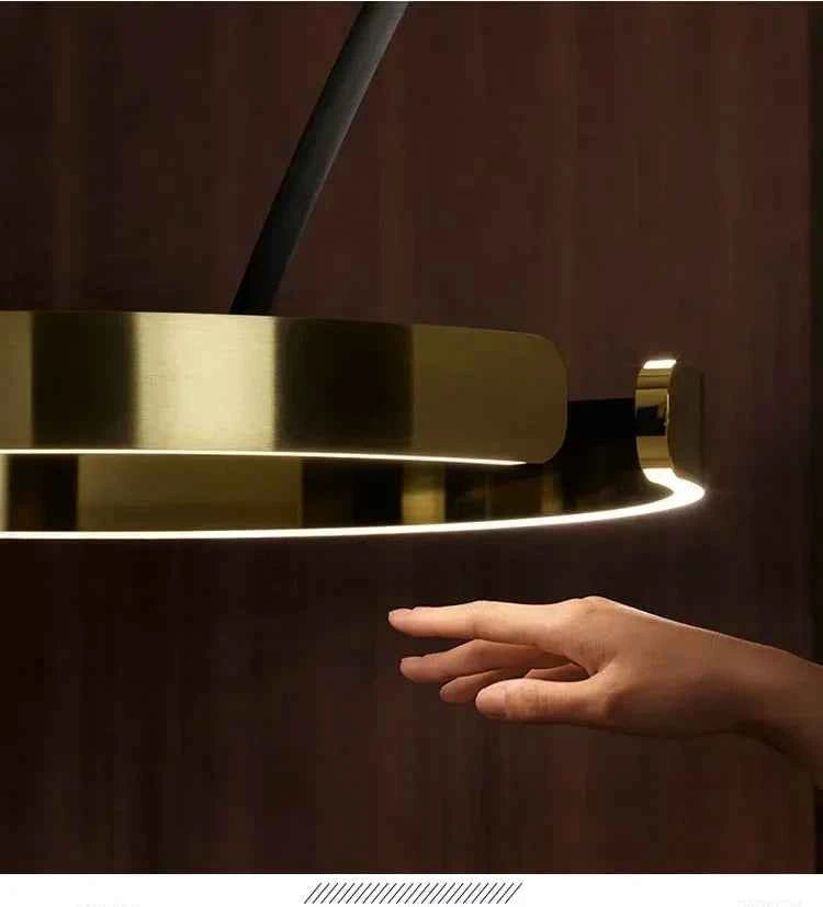 Ring Fishing Floor Lamp Room Decor Golden Long Pole Modern Simple LED Minimalist Light Luxury Designer Vertical Table Lamps