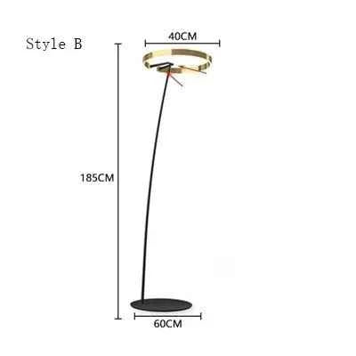 Ring Fishing Floor Lamp Room Decor Golden Long Pole Modern Simple LED Minimalist Light Luxury Designer Vertical Table Lamps