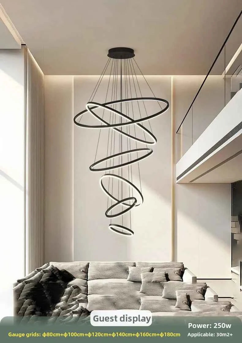 Luxury Large Pendant Lamp, Creative Design Chandelier for Loft, Duplex, Hotel Lobby, Living Room Decor