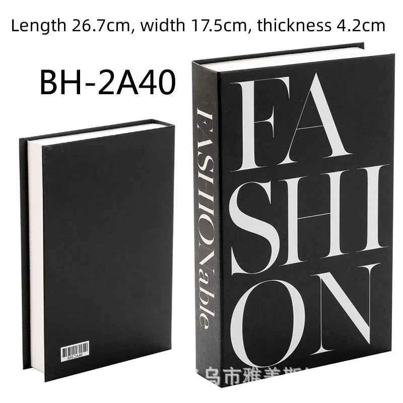 Home Decor Ornaments Living Room Study Soft Prop Book Box Luxury Coffee Table Books Modern Fake Books for Decoration