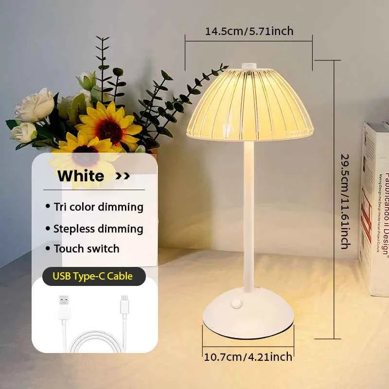 LED Table Lamp Touch Lamp Reading Light Rechargeable Light Wireless Retro Night Lamp Nordic For Study Bedroom Desk Lamp Bar Home
