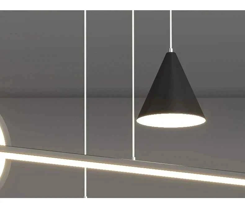 Minimalist Long Strip Restaurant Pendant Lamp Home Interior Decor Living Room Ceiling Chandelier Bar Table Cafe Hanging Lights