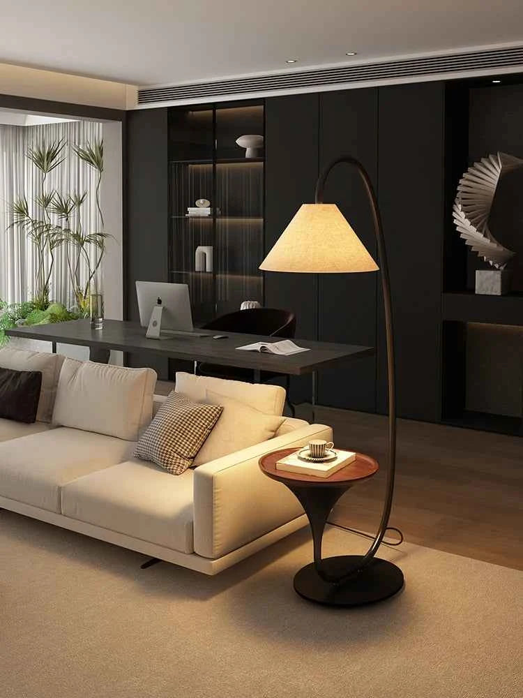 Nordic Modern High-End Fishing Lamp Floor Lamp Living Room Sofa Side Standing Lamp Antique Shelf Lamp LED Decorative Floor Light