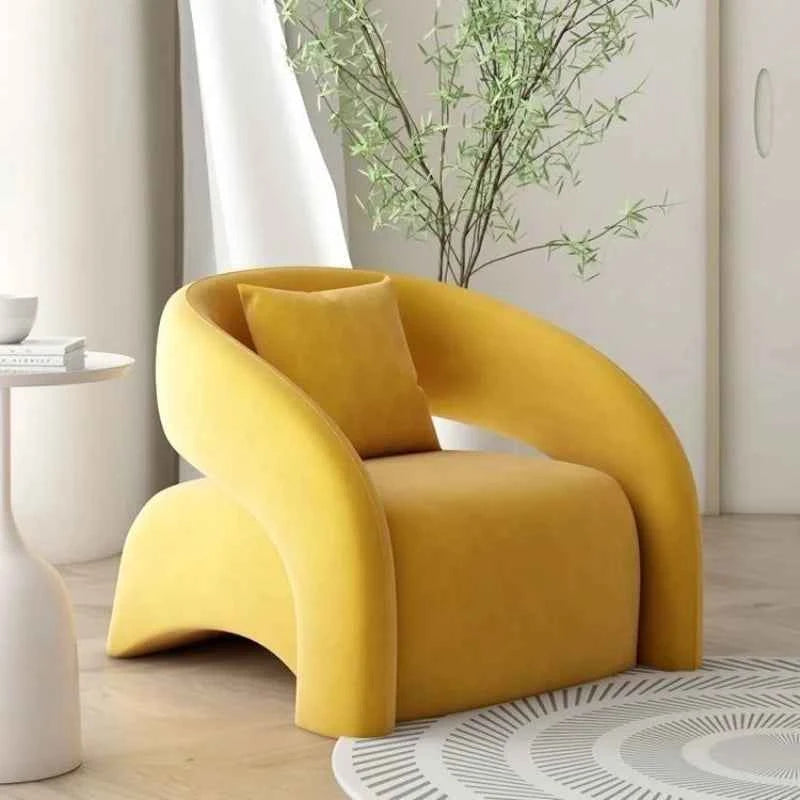 Minimalist Sofa Chair for Leisure - Curved Balcony Chair for Lazy Living Room