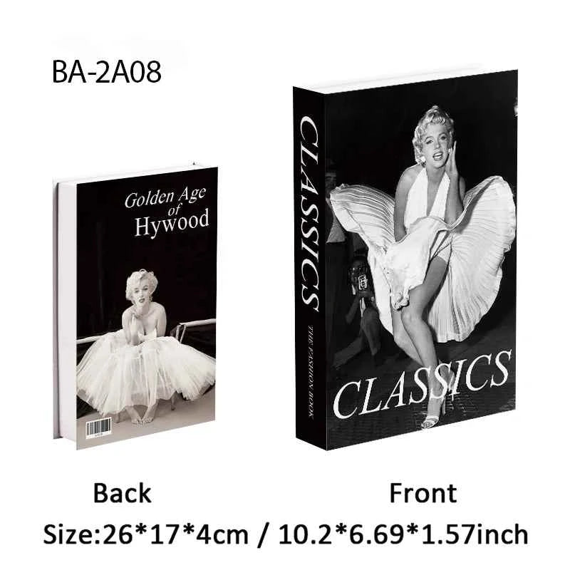 Luxury Openable Fake Books Box Decoration Fashion Black Women Magazine Coffee Table Book Villa Hotel Home Decor Shooting Props