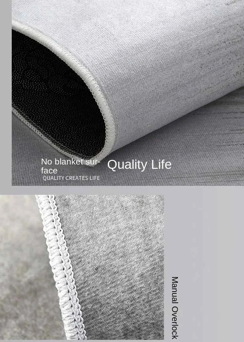 Modern Simple Living Room Decoration Carpet Large Area Soft Lounge Rug Gray Nordic Rugs for Bedroom Washable Anti-slip Floor Mat
