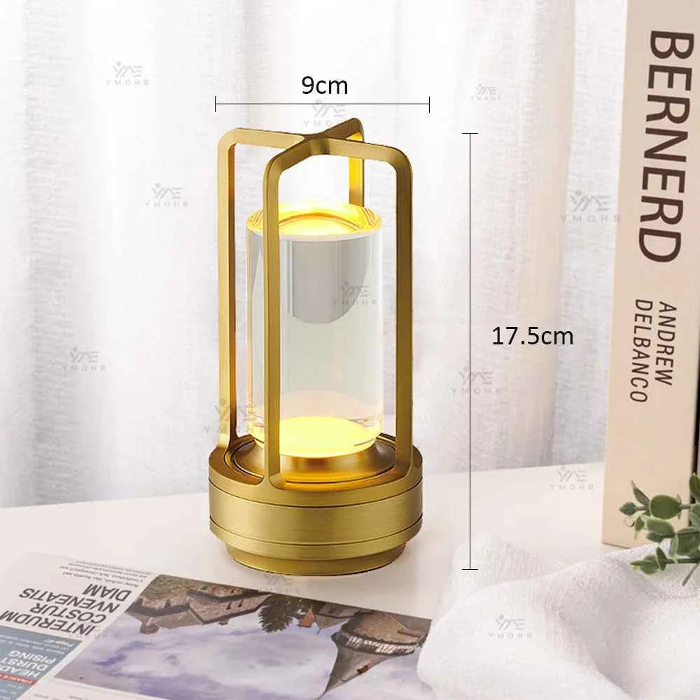 16 Modes Table Lamp LED Rechargeable Dimmable Mood Light Crystal Candle Room Decoration Portable Night Lights For Home Bar Gift