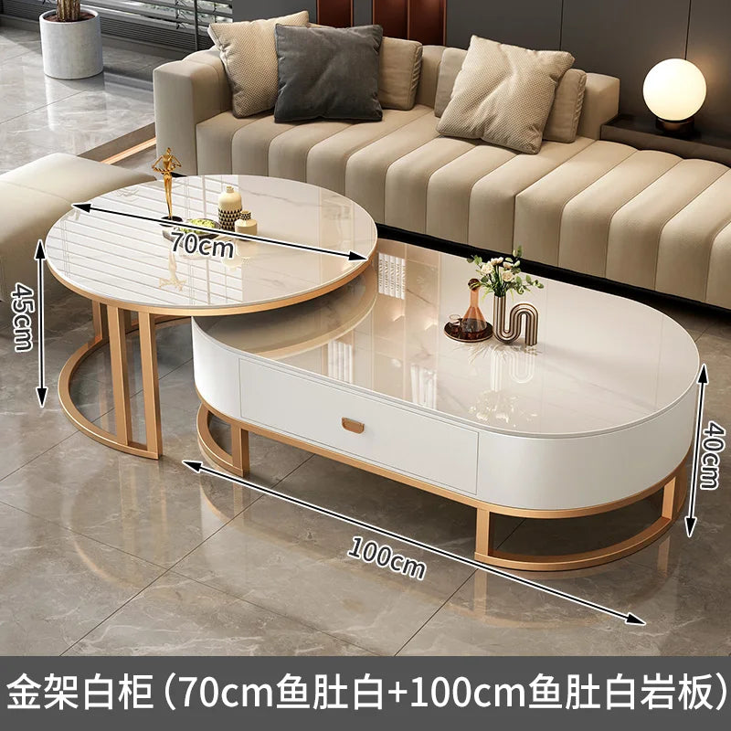 Modern Luxury Coffee Table Nordic Design Storage Coffee Tables Unique Aesthetic Mesa De Centro Sala Living Room Furniture