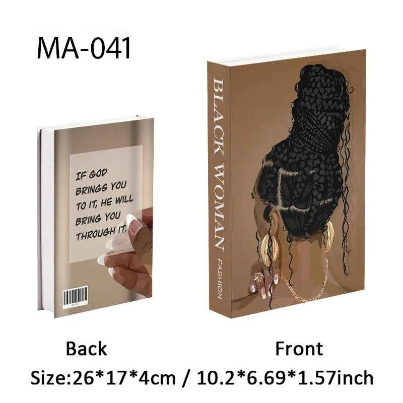 Luxury Openable Fake Books Box Decoration Fashion Black Women Magazine Coffee Table Book Villa Hotel Home Decor Shooting Props