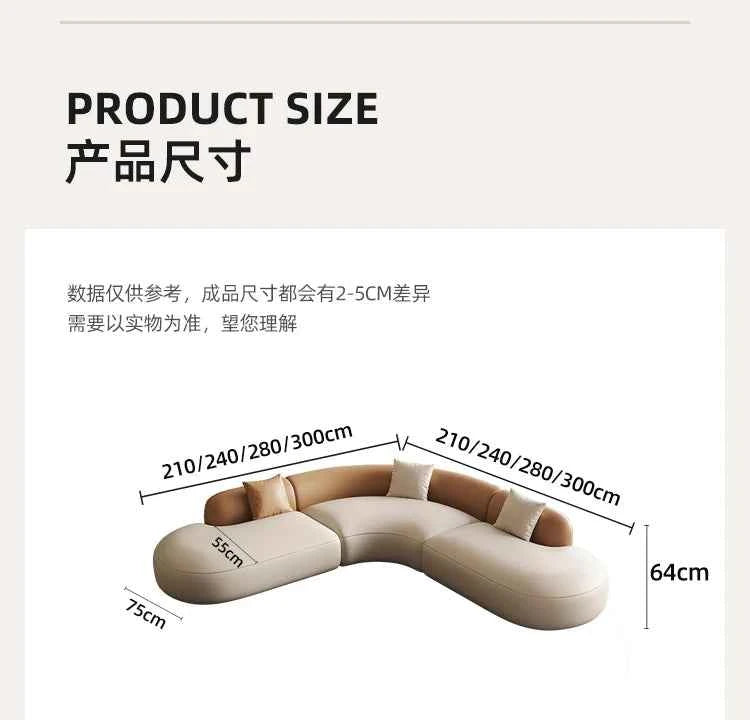 Curved Individual Living Room Sofas Corner Recliner Luxury Nordic Sofas Modern Cloud Single Floor Designer Wood Divano Furniture