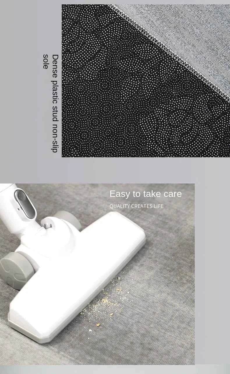 Modern Simple Living Room Decoration Carpet Large Area Soft Lounge Rug Gray Nordic Rugs for Bedroom Washable Anti-slip Floor Mat