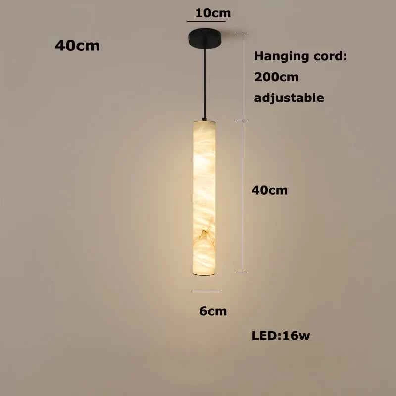 Suspension Luminaire Lampen Dinning Room Pendant Light 2025 Trendy Natural Marble Hanging Lamps LED Alabaster Chandelier