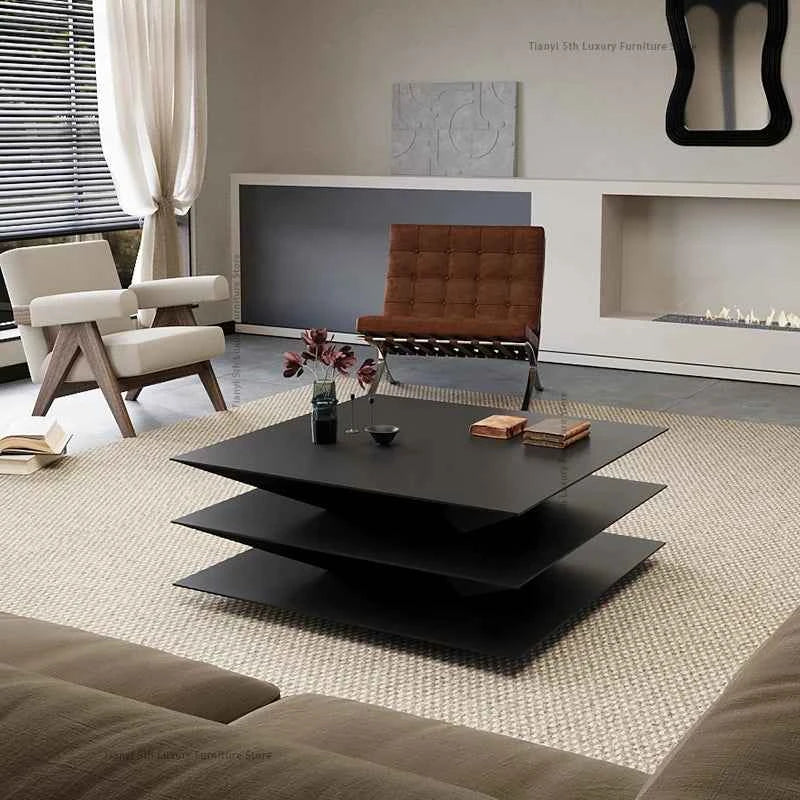 Minimalism Italian Coffee Tables Nordic Black Villa Living Room Coffee Tables Luxury Originality Home Furniture Couchtisch FYCT