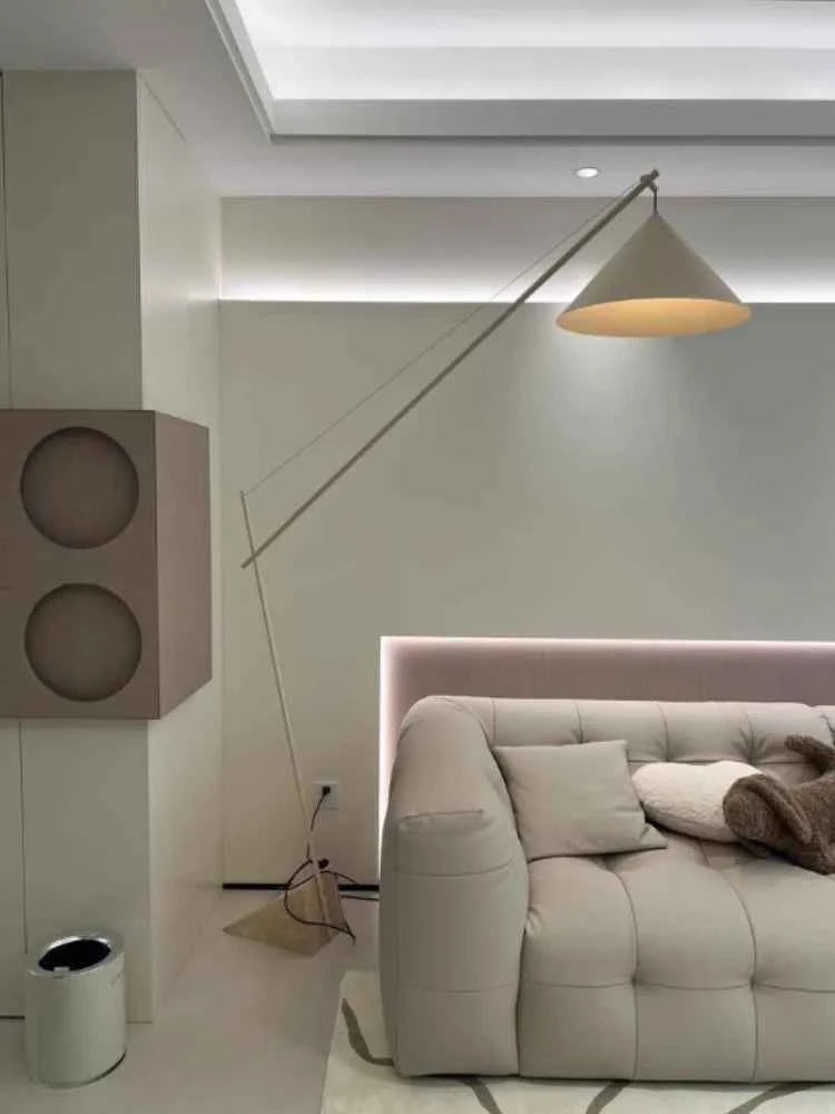 Light French Floor Lamp Nordic Modern Living Room Lamp Bedroom Marble Standing Lamp Fishing Lamp Home Decoration Lamp LED Light