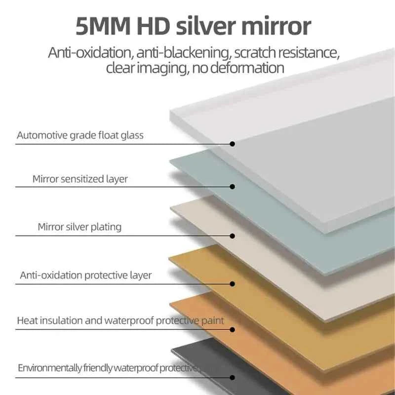 65"x24" Full Body Round Corner Mirror - Explosion-Proof Wall Hanging Silver Mirror for Living Room, Bedroom, or Cloakroom
