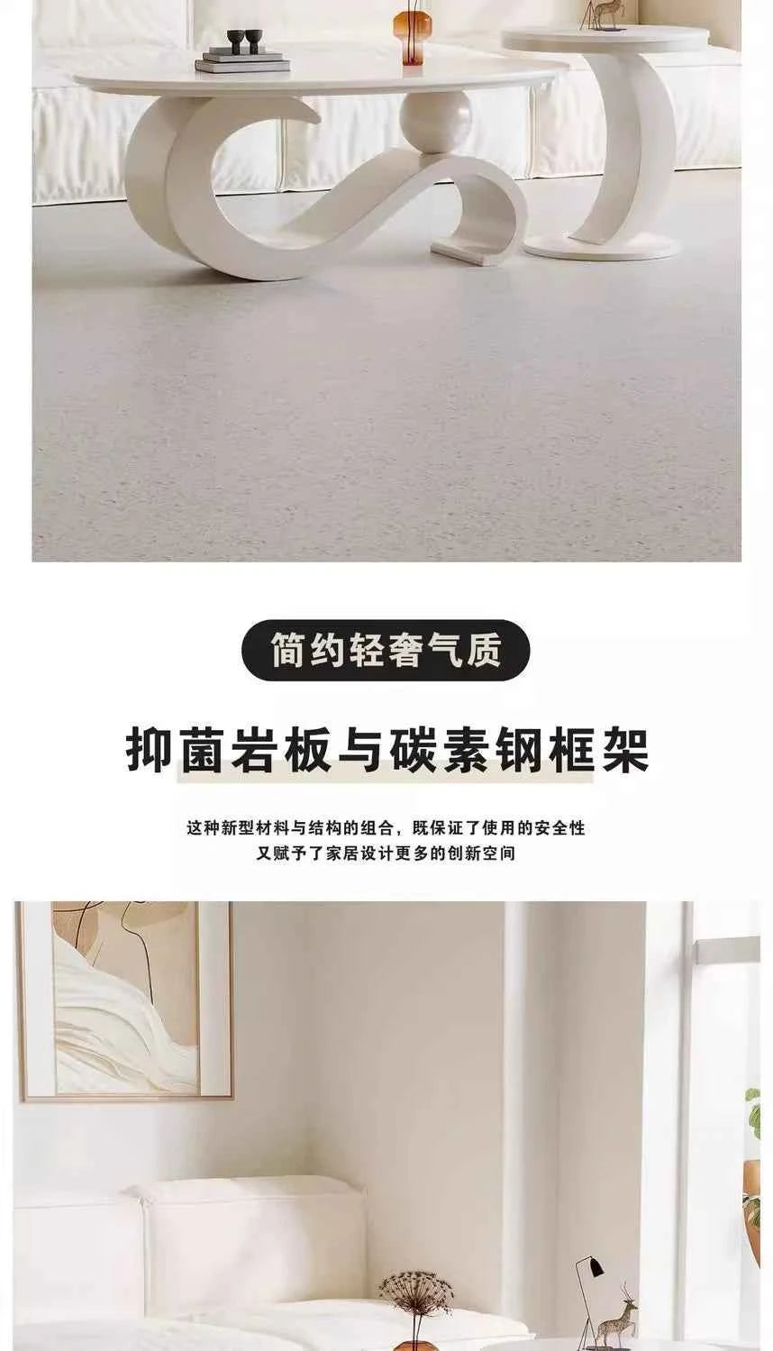 Mid Century Retro Coffee Table Beauty Luxury Oval Nordic Coffee Table Aesthetic Classic Table Basse De Salon Home Furniture