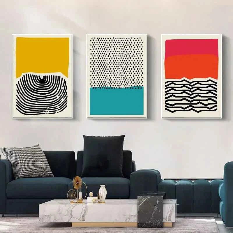 Wall Art Canvas Painting Home Decoration Modern Multicolored Abstract Geomotric Picture Prints Nordic Posters Modern Living Room