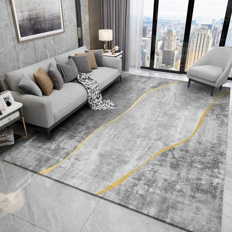Modern Simple Living Room Decoration Carpet Large Area Soft Lounge Rug Gray Nordic Rugs for Bedroom Washable Anti-slip Floor Mat