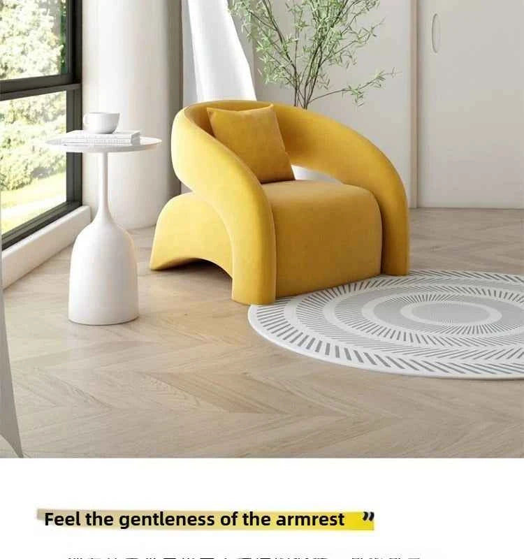 Minimalist Sofa Chair for Leisure - Curved Balcony Chair for Lazy Living Room