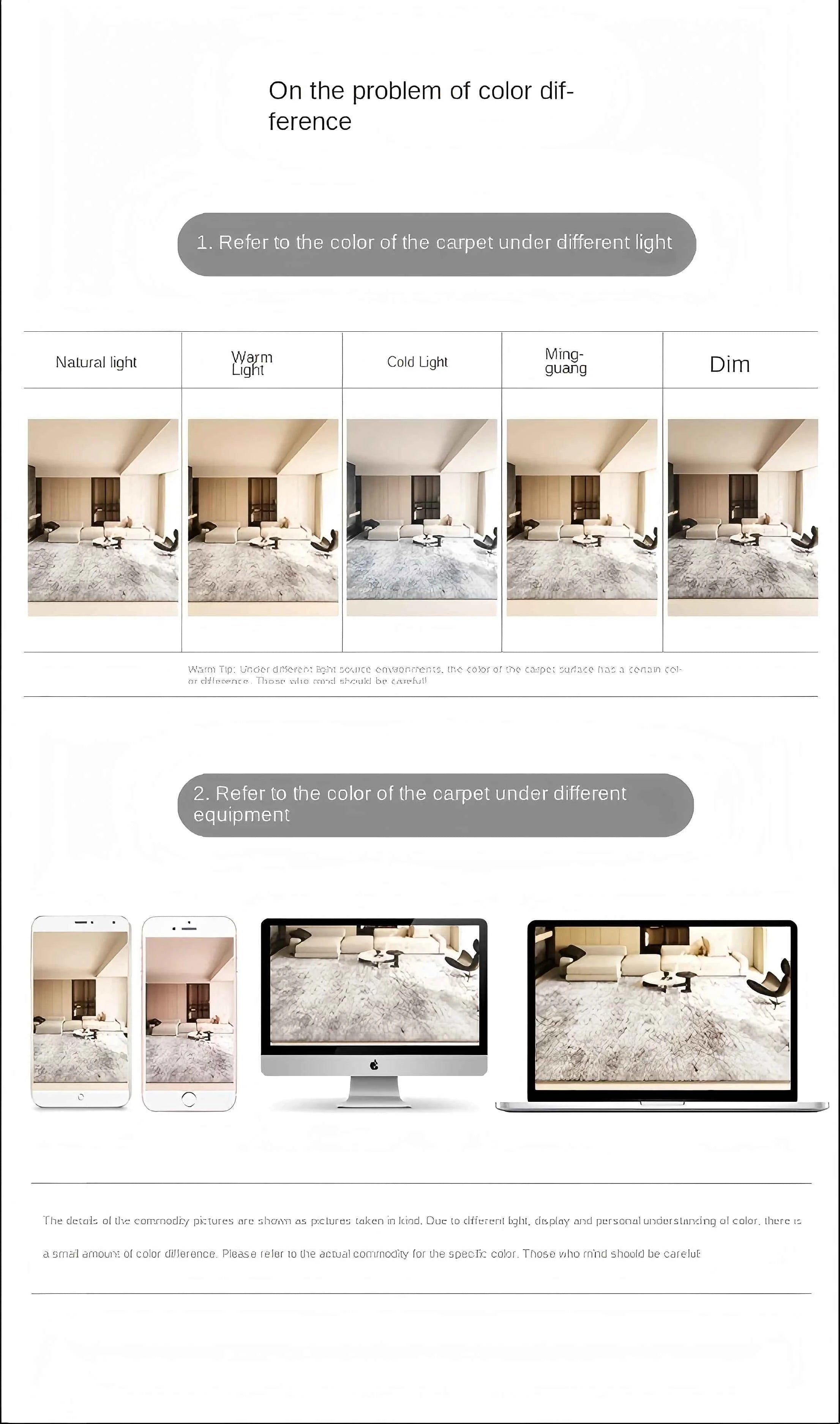 VIAKAMA Creamy Style Luxury High-End Carpet Sofa Coffee Table Rug Room Bedside Mat Anti-Slip Front Door Home Decoration