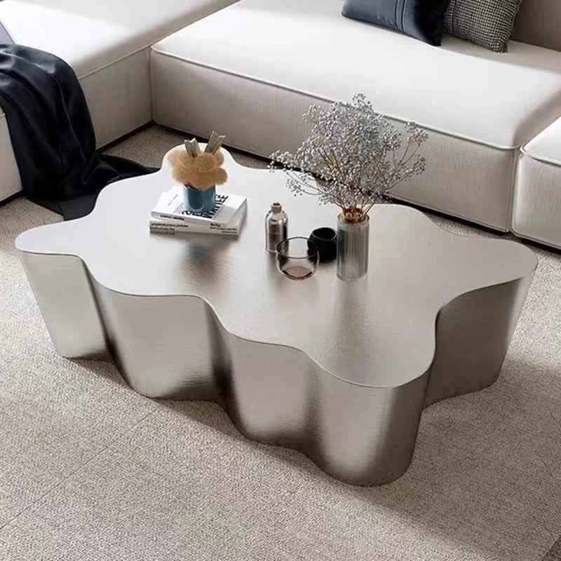 Metal Industrial Coffee Table Aesthetic Unique Minimalist Designer Side Table Modern Luxury Mesa Auxiliar Postmodern Furniture