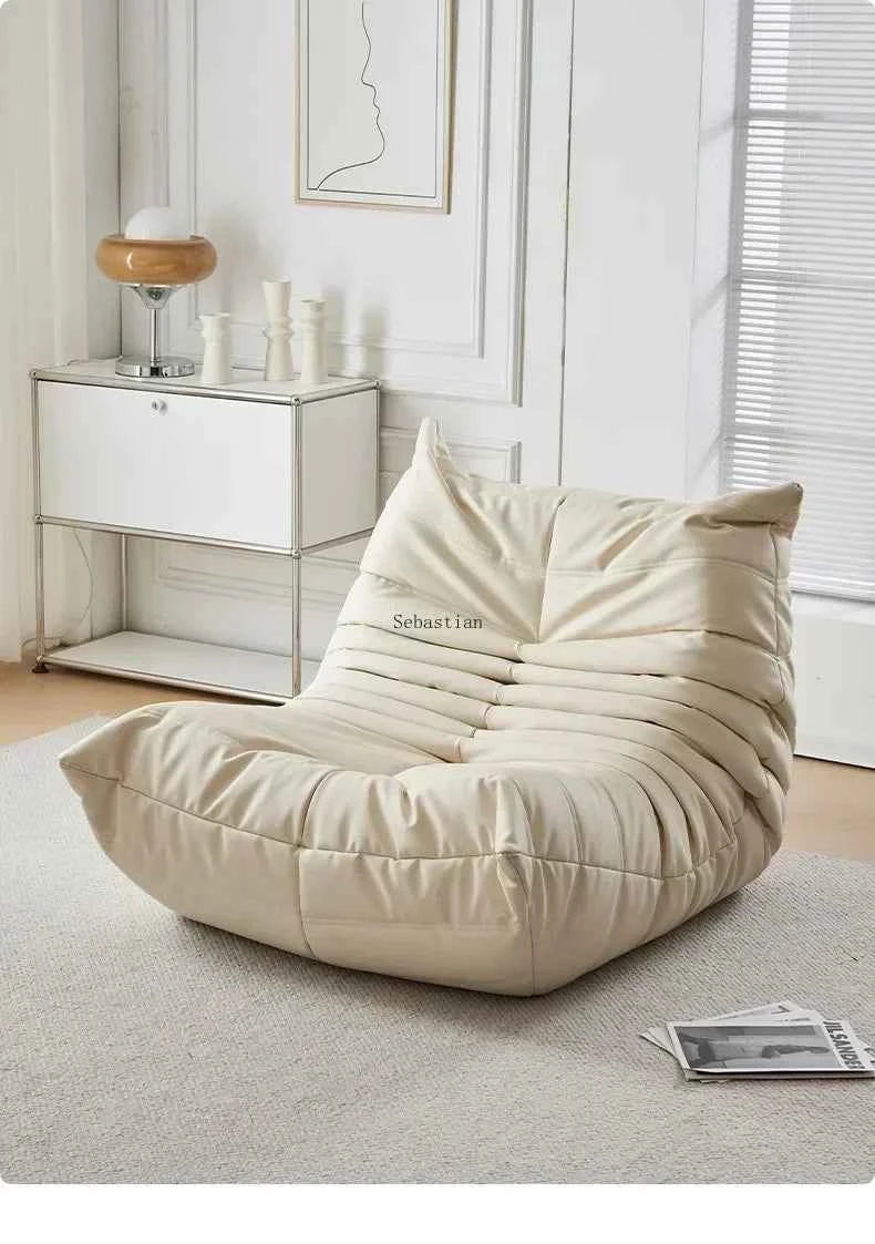 Caterpillar Velvet Sofa - Comfortable Lounge Chair for Small House Living Room, Bedroom, Store, and Balcony