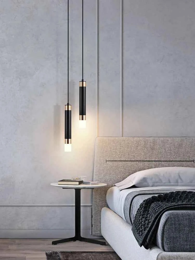 Modern LED Long Pendent Lamp Hanging Bedroom Bedhead pendant Light Suitable For Restaurant Bar Counter Decoration Chandelier