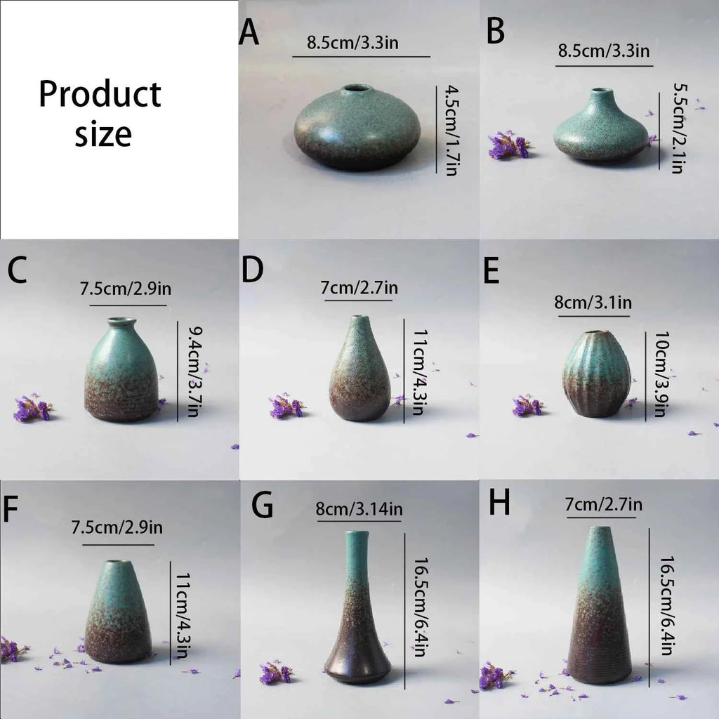 Ceramic Small flower Vase Home Decoration Crafts Tabletop Ornament Simplicity Japanese-style Decoration