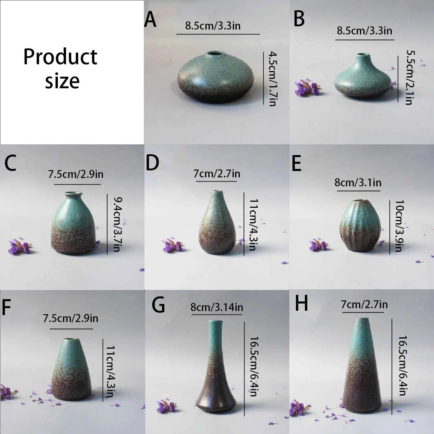 Ceramic Small flower Vase Home Decoration Crafts Tabletop Ornament Simplicity Japanese-style Decoration