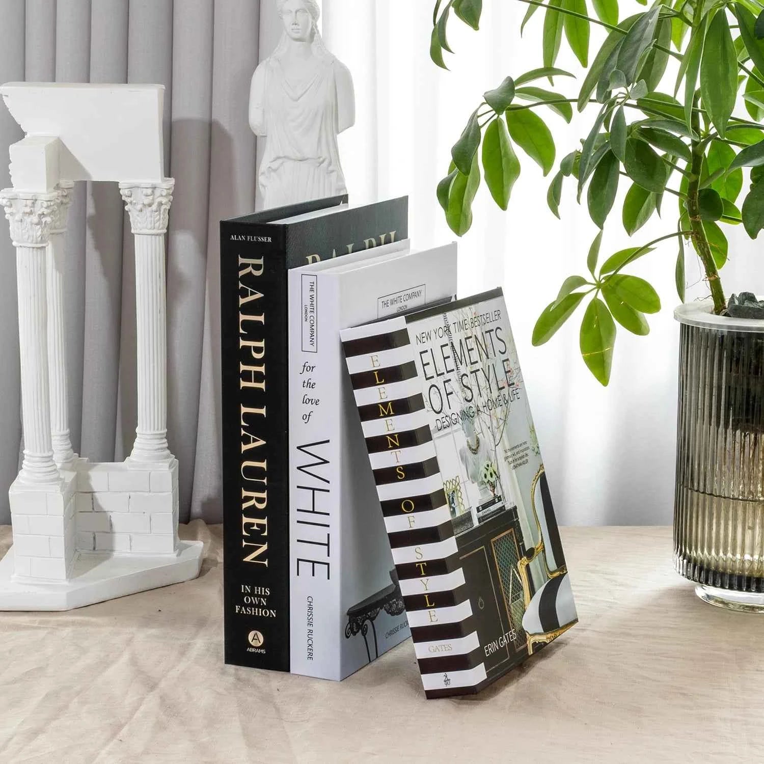 New 3Pcs/Set Multiple Size Fake Books Ornament Decorative Fake Book For Home Bookshelf Decor Living Room Coffee Table Books