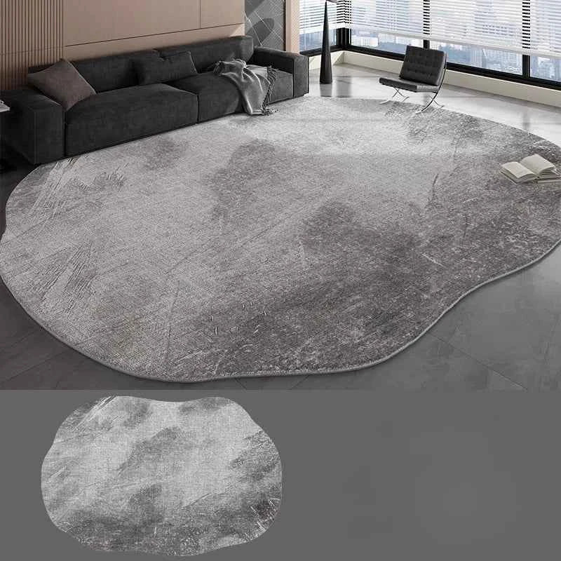 Irregular Shapes Carpets for Living Room Fluffy Soft Lounge Floor Mat HomeThick Plush Rug Large Area Bedroom Decor Grey Carpet