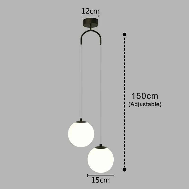 Modern Glass LED Pendant Lights Nordic Living Room Bedroom Fixtures Indoor Lighting Restaurant Bar Home Decor Hanging Lamp 220V
